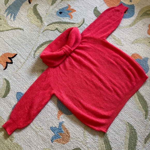 Lil pour l'Autre I Vintage Tricot Coral Red Mohair Sweater - Picture 10 of 16